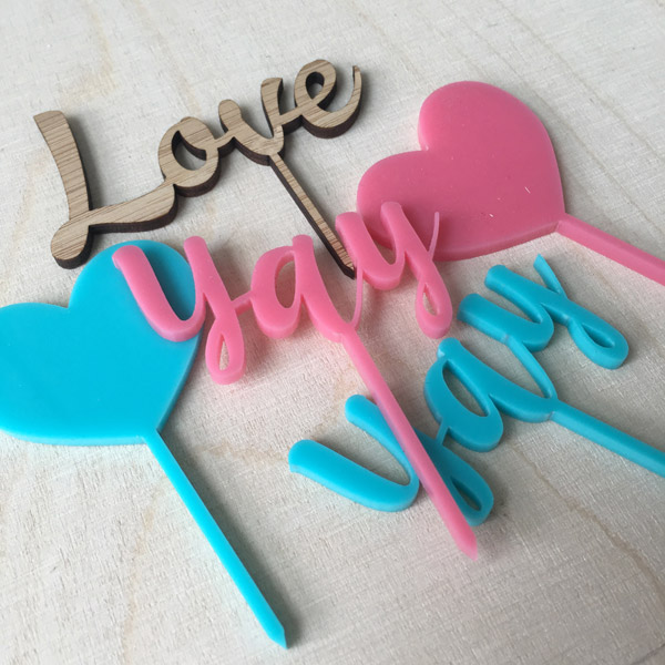 Laser Cut Cupcake Toppers