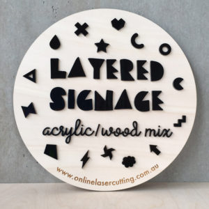 Laser Cut Layered Acrylic Signage