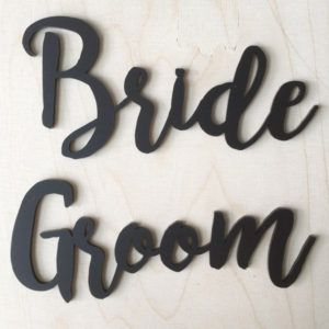 Laser Cut Bride & Groom