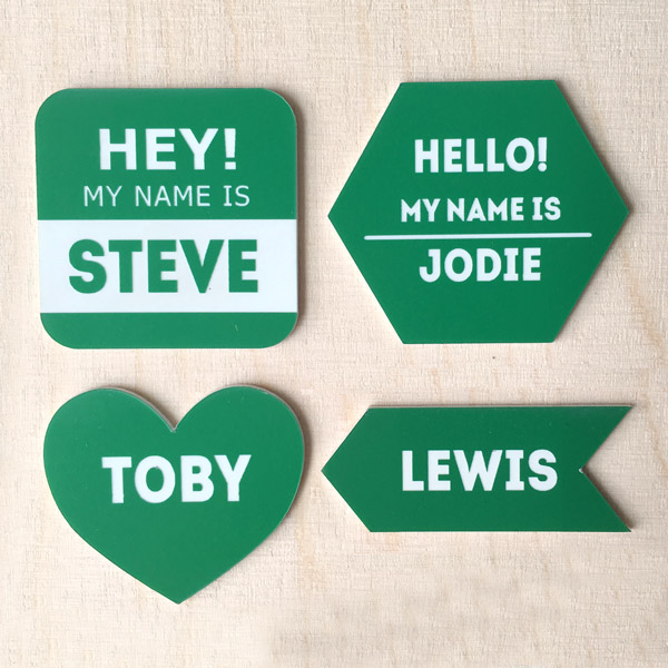 Laser Cut Name Tags