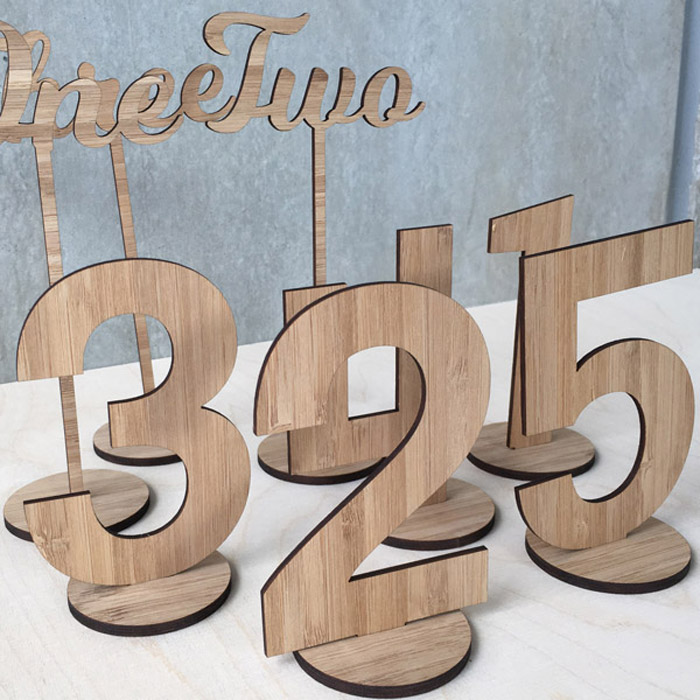 Laser Cutting Table Numbers