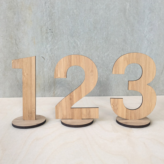 Laser Cut Table Numbers