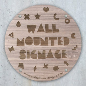 wall mounted laser cut signage